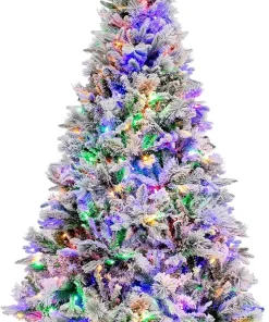 7’ Snow Flocked Christmas Tree