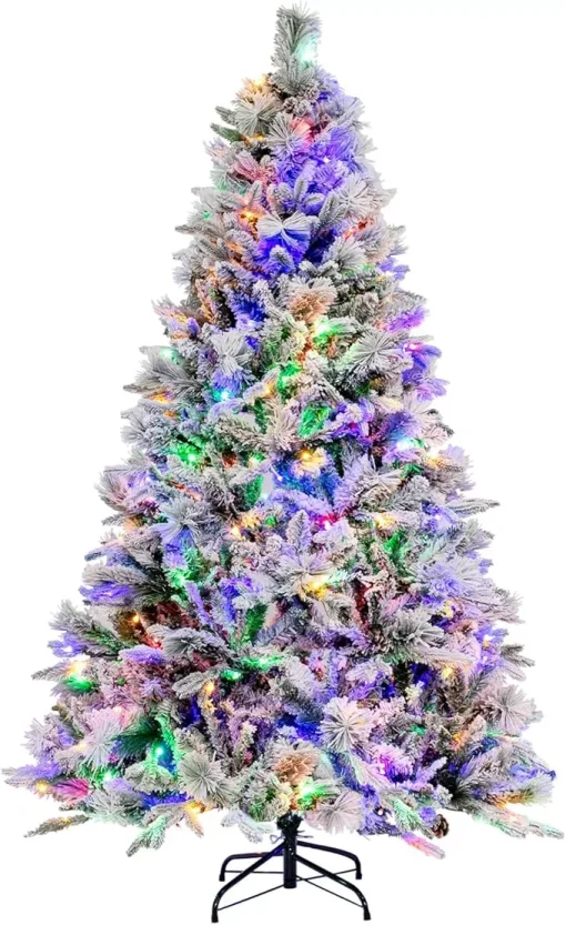 7’ Snow Flocked Christmas Tree