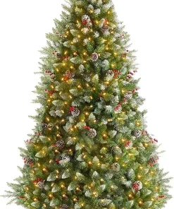 7.5’ Green Flocked Artificial Christmas Tree