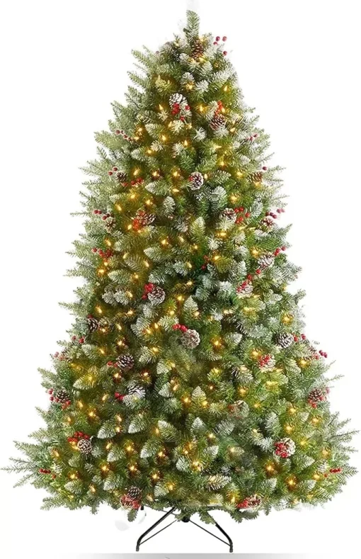 7.5’ Green Flocked Artificial Christmas Tree