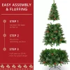 7.5’ Green Flocked Artificial Christmas Tree