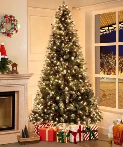 9' Slim Snow Tip Pine Artificial Christmas Tree