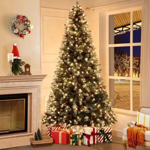 9' Slim Snow Tip Pine Artificial Christmas Tree