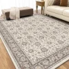 Floral Distressed Brown Rug