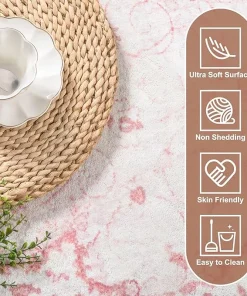 Pink Softer Thicker Faux Wool Rug