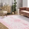 Pink Softer Thicker Faux Wool Rug