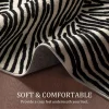 Striped Black and White Area Rug