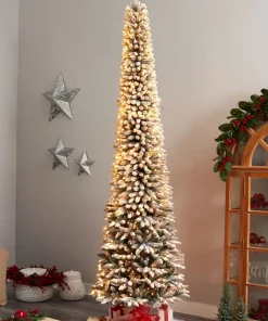 11 ft Easy Set-Up Lighted Spruce Christmas Tree