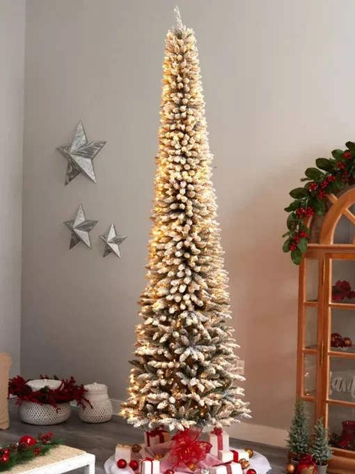 11 ft Easy Set-Up Lighted Spruce Christmas Tree