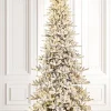 11 ft Pre Lit Slim Flocked Christmas Tree