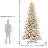 11 ft Slim Flocked Christmas Tree