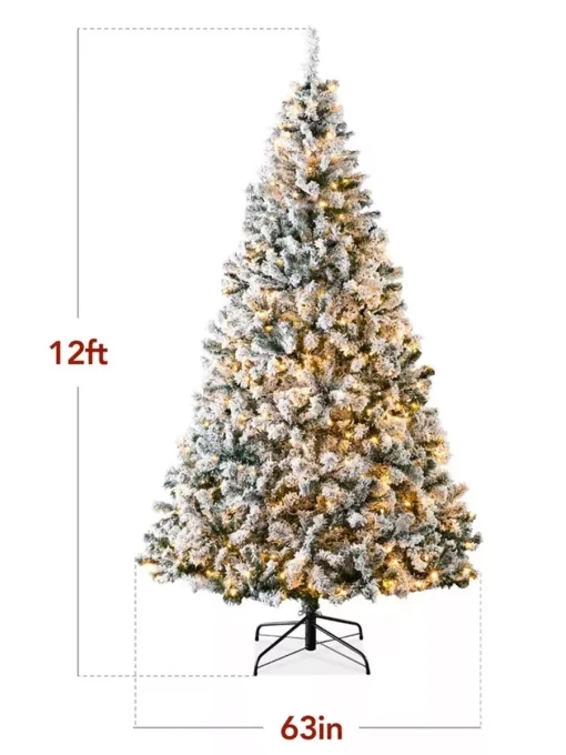 12' Pre Lit Christmas Pine Tree