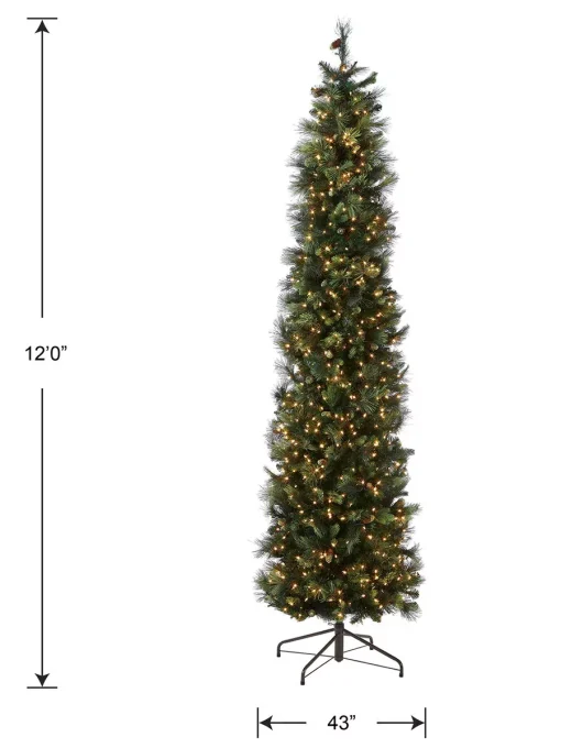12 ft Pre Lit Carolina Pine