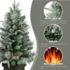 3 Ft FOLDLIFE Prelit Premium Snow Flocked Artificial Christmas Tree