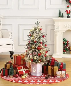 3ft Artificial Christmas Trees with Lighting Elk Base