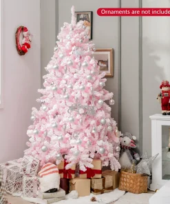 6’ Costway Flocked Artificial Christmas Tree