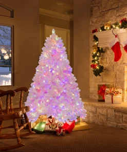 6’ Costway Flocked Artificial Christmas Tree