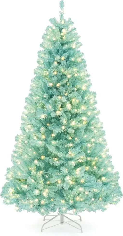 7’ Goplus Blue Pre Lit Christmas Tree