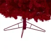7' Red Flocked Fraser Fir Artificial Christmas Tree