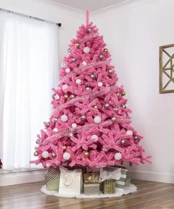 7.5’ Pink Christmas Tree Artificial Full Fir Tree