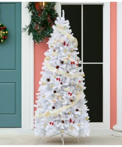 7.5’ Pre Lit White Christmas Tree