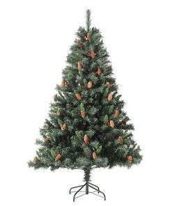 8’ EVRE Artificial Christmas Tree Pine Cone Berries
