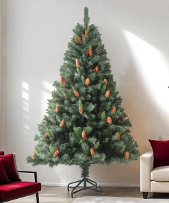 8’ EVRE Artificial Christmas Tree Pine Cone Berries