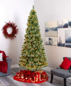 9' Slim Snow Tip Pine Artificial Christmas Tree