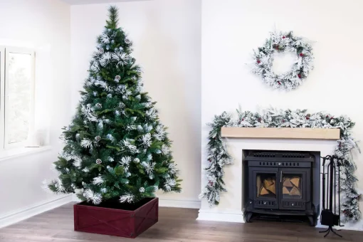9ft Snowy Scots Pine Christmas Tree