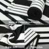 Black and White Striped Outdoor Rug