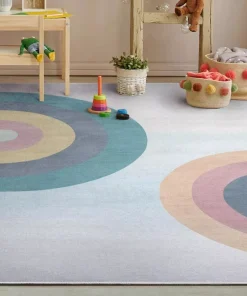 Kaleidoscope Rainbow Modern Multi Color Area Rug