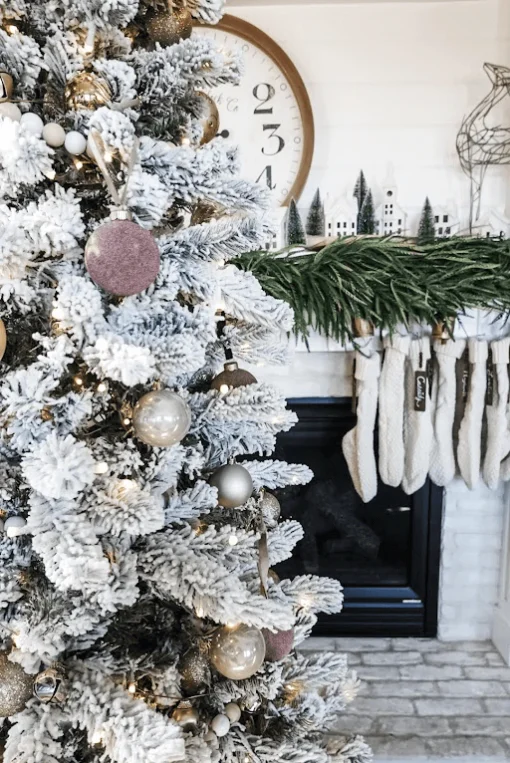 King Flock Slim Christmas Tree close up
