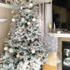 Mountain pine Pre Lit Flocked Christmas Tree