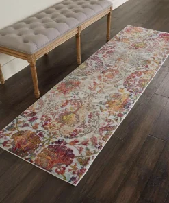 Nourison Ankara Global ANR06 Ivory Orange Runner