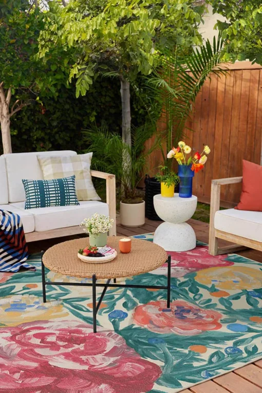 Outdoor Camellia Multicolor Rug