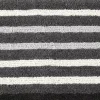Saral Home Black Microfiber Stripes Bath Mat