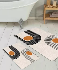 Striped Bathroom Rug