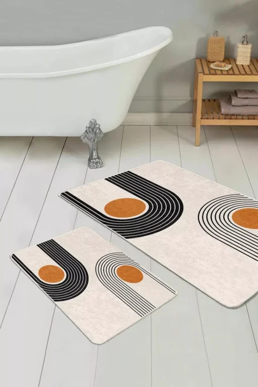 Striped Bathroom Rug