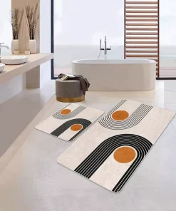 Striped Bathroom Rug