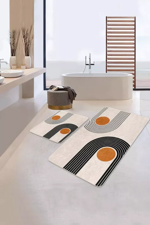 Striped Bathroom Rug