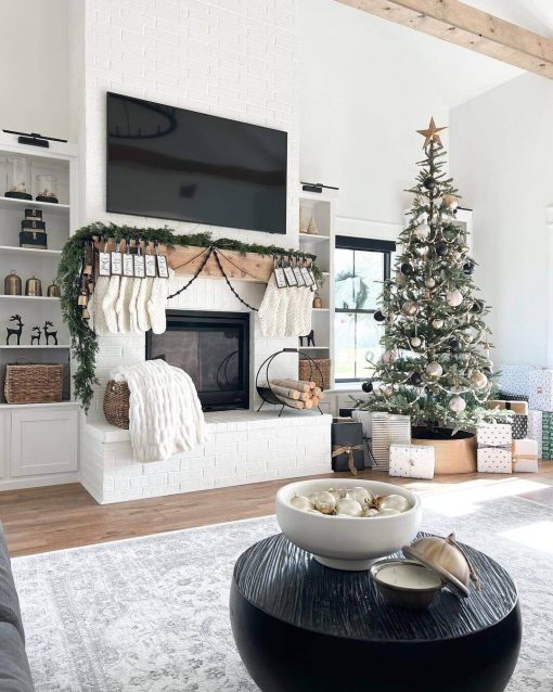 decorated Noble Fir Christmas Tree