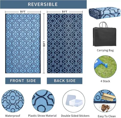 porch rug with reversible design