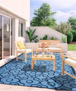 porch rug with reversible design